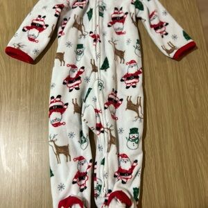 Festive Santa and Snowman Baby Onesie